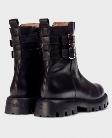 Wonders Pura buckled biker boots