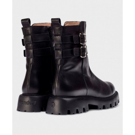 Wonders Pura buckled biker boots