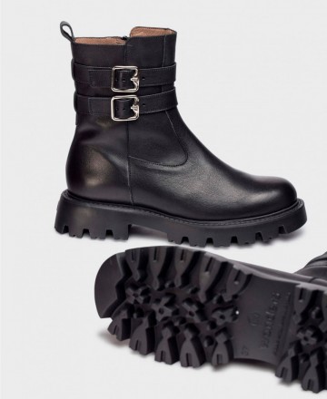 Wonders Pura buckled biker boots