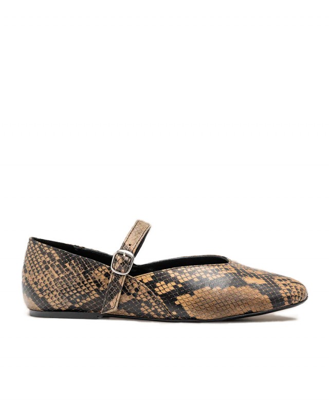 Yokono Ari 001 Snake Print Ballerinas