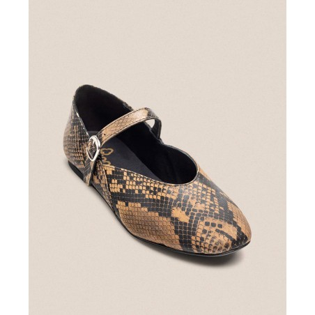 Yokono Ari 001 Snake Print Ballerinas