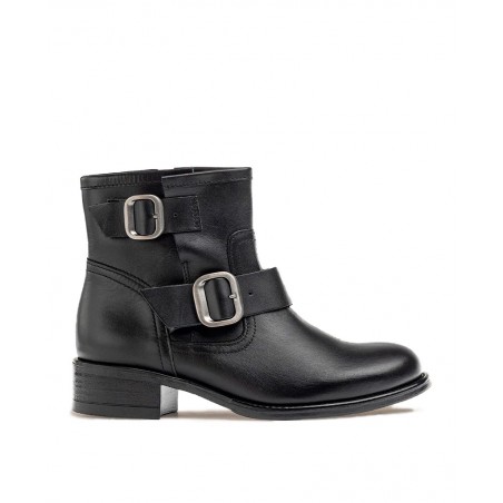 Yokono Mons Double Buckle and Zipper Ankle Boots