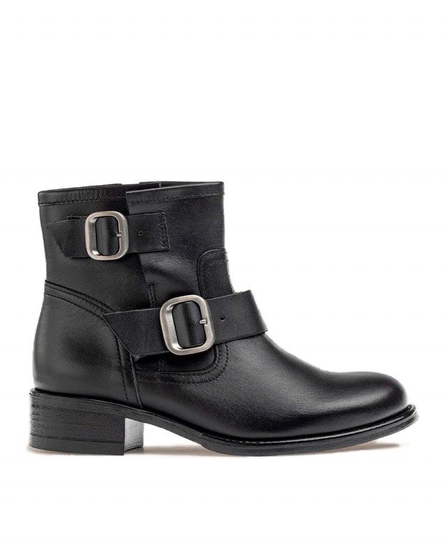 Yokono Mons Double Buckle and Zipper Ankle Boots