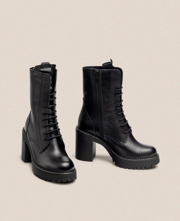 Military boots with heel Yokono Tuna-006