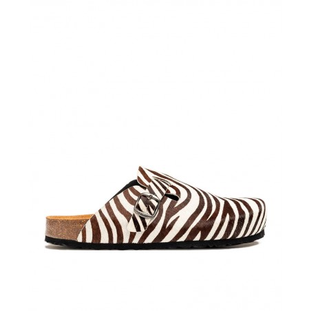 Yokono Zueco 599 Zebra Print Flat Shoe Clog