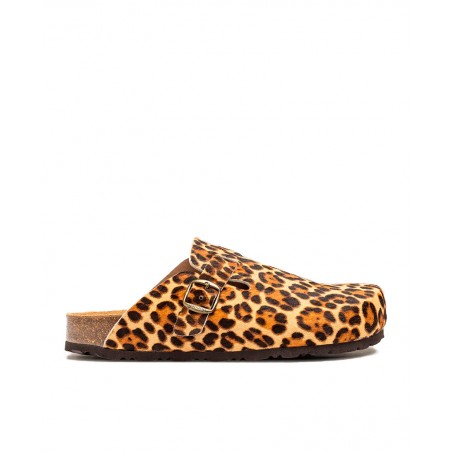 Zapatos leopardo con hebilla ajustable Yokono Zueco 599