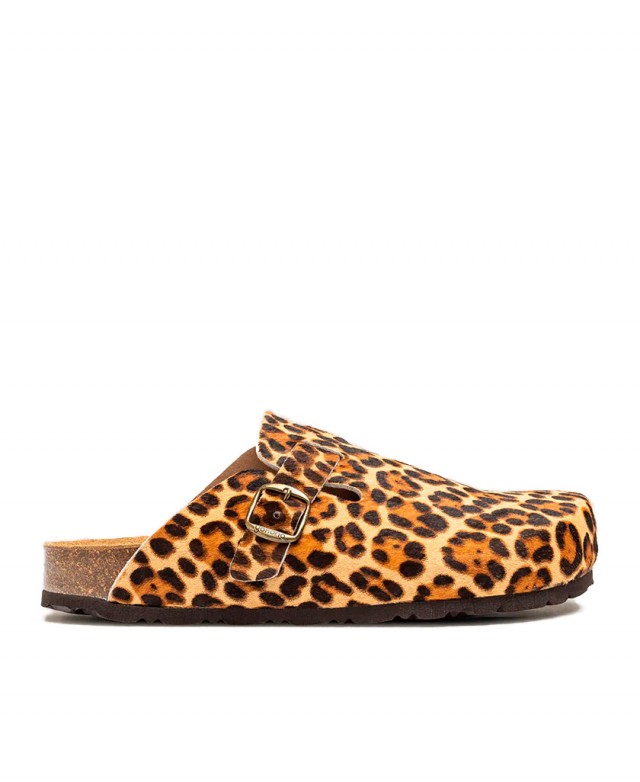 Zapatos leopardo con hebilla ajustable Yokono Zueco 599