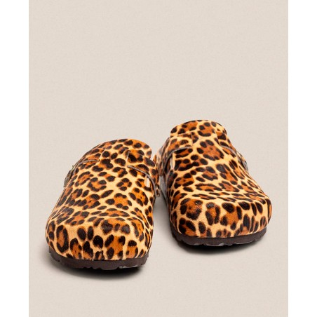 Zapatos leopardo con hebilla ajustable Yokono Zueco 599