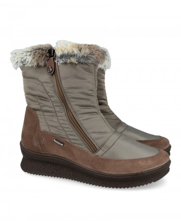 Women's furry ankle boots with zipper Imac 656559