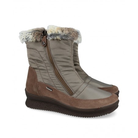 Women's furry ankle boots with zipper Imac 656559