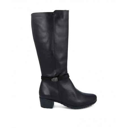 Botas altas con cremallera y detalle tobillero Fluchos F0938