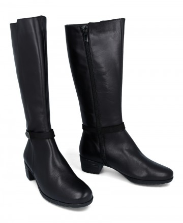 Botas altas con cremallera y detalle tobillero Fluchos F0938