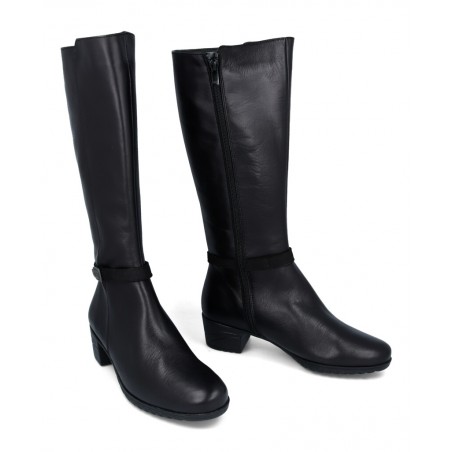 Botas altas con cremallera y detalle tobillero Fluchos F0938