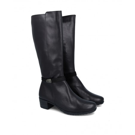 Botas altas con cremallera y detalle tobillero Fluchos F0938