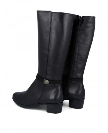 Botas altas con cremallera y detalle tobillero Fluchos F0938