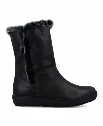 Alpe 3220 round toe furry ankle boots