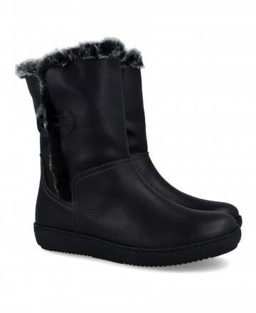 Alpe 3220 round toe furry ankle boots