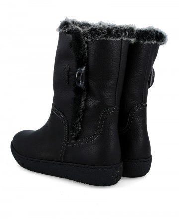 Alpe 3220 round toe furry ankle boots