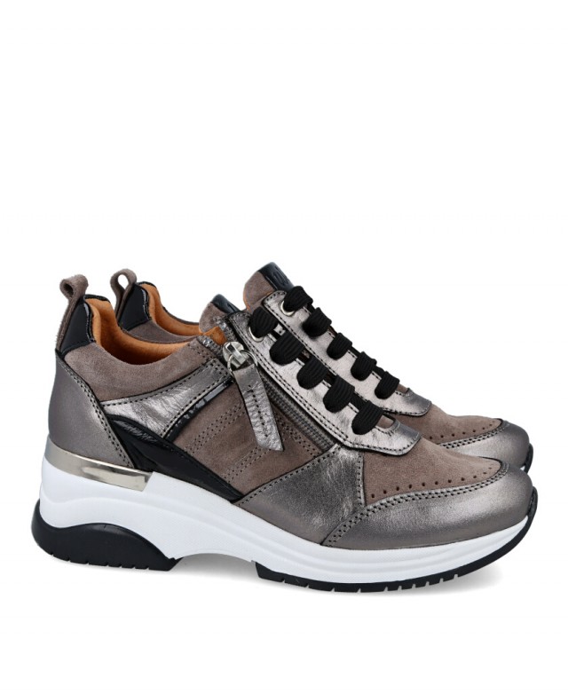 Zapatillas casual metalizadas W&F Rivoli 6282