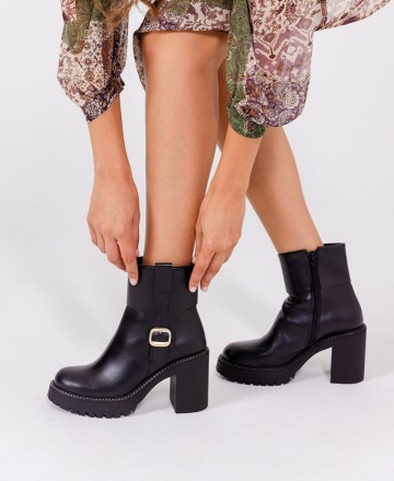 Yokono Tuna-005 mid-heeled ankle boots