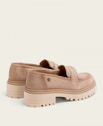 Mocasines casual de piel de serraje Porronet Febe 4622