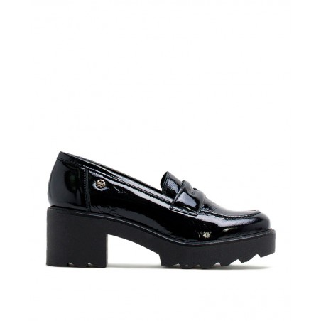 Porronet Maddy 4671 patent leather heeled platform loafers