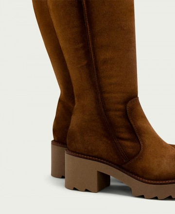 Botas altas de serraje con tacón Porronet Meghan 4675