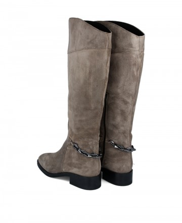 Alpe 5188 chain detail knee high boots