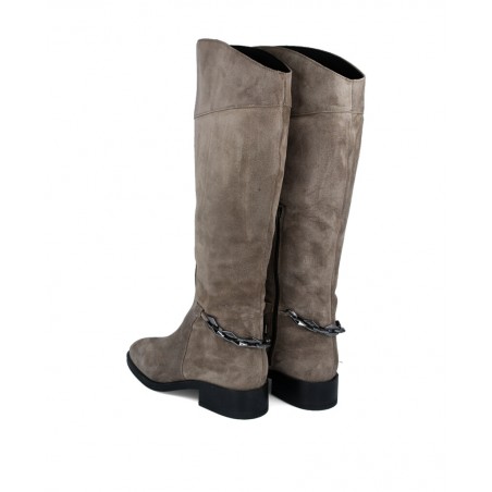 Alpe 5188 chain detail knee high boots