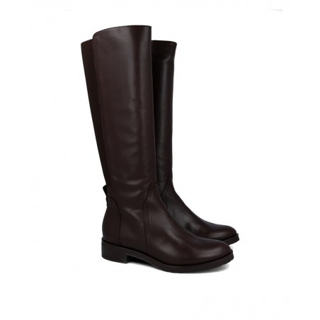 Botas planas de piel lisa Wonders Corina C5480