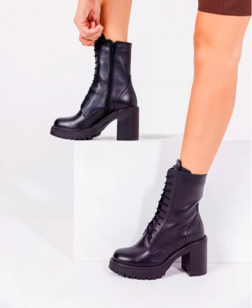 Military boots with heel Yokono Tuna-006