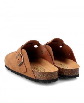 Leather clogs with buckle Catchalot 355