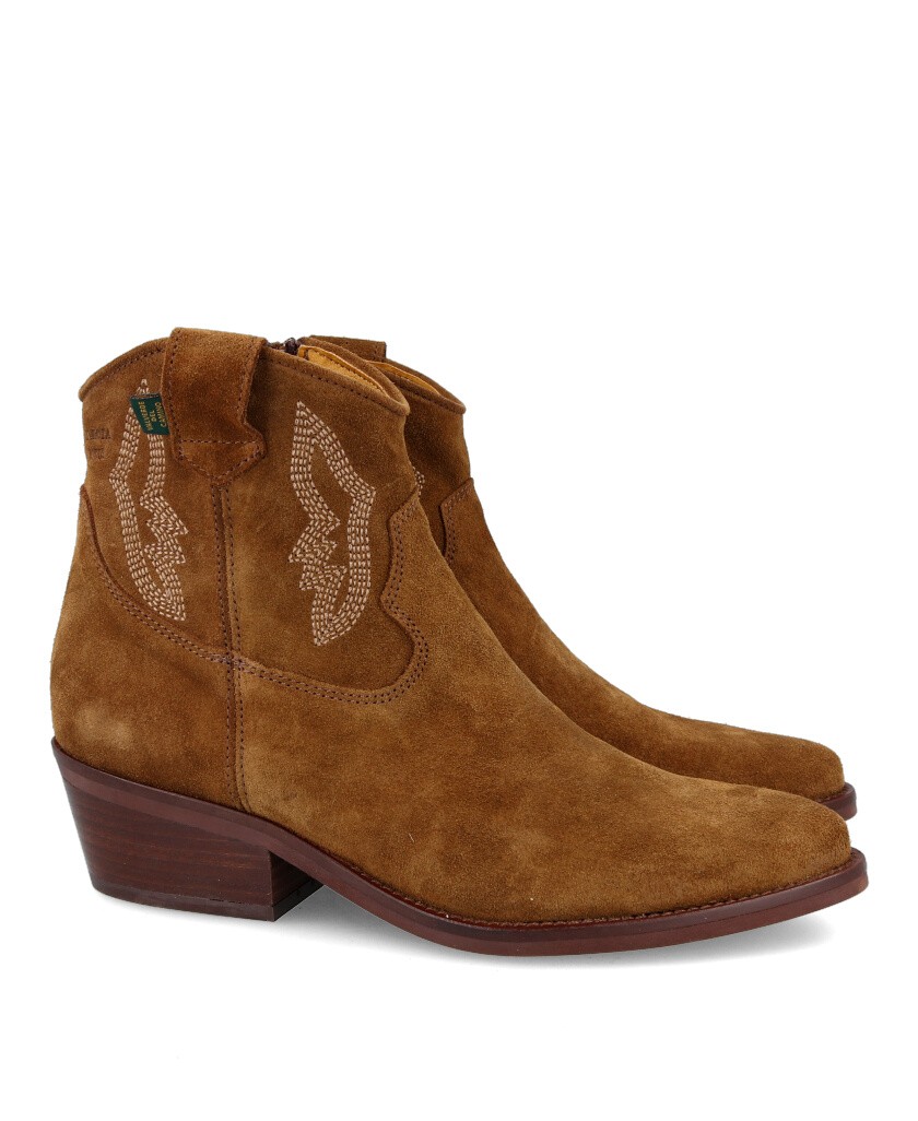 Botín camel campero de piel Dakota Boots DKT 68