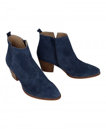 Kissia 398 leather western ankle boots