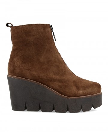 Alpe 4553 wedge ankle boots with zip