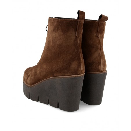 Alpe 4553 wedge ankle boots with zip