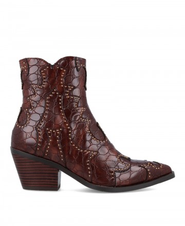 Noa Harmon Miranda side zip cowboy ankle boots