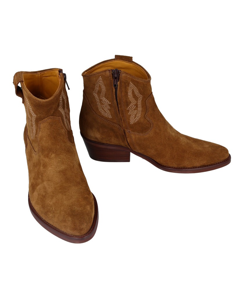 Botín camel campero de piel Dakota Boots DKT 68