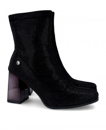 Xti 143114 elasticated ankle boots with glitters