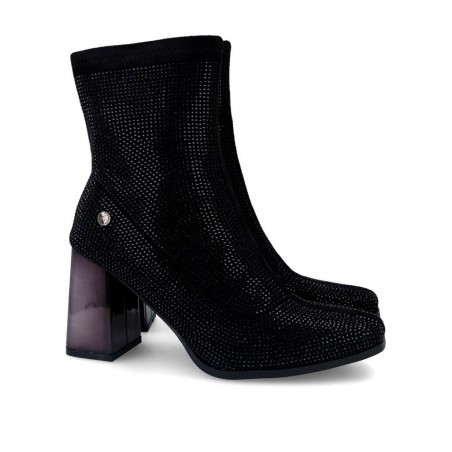 Xti 143114 elasticated ankle boots with glitters