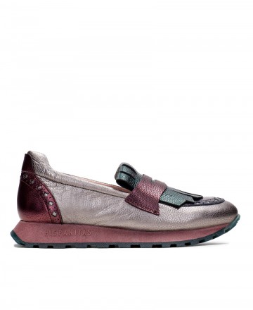 Hispanitas Loira leather sports moccasins