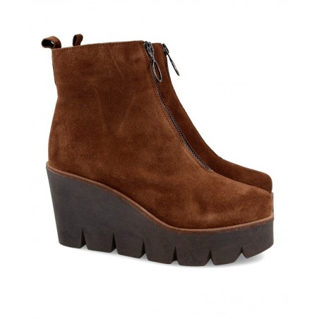 Alpe 4553 wedge ankle boots with zip