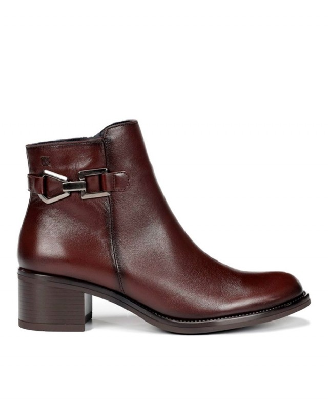 Leather ankle boots with link Dorking Chiara D9347