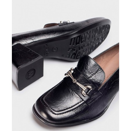 Wonders Celia H-5712 Cracked Leather Loafers