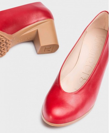 Wonders Grace G-4723 Red Court Shoes