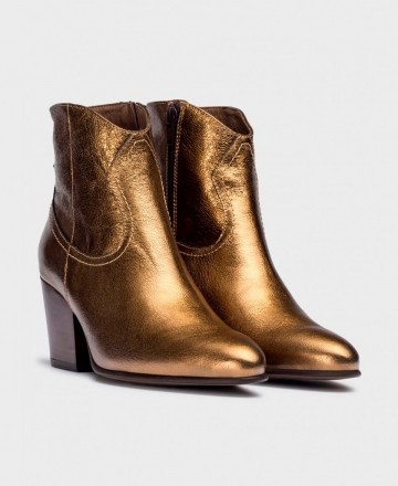 Metallic cowboy ankle boots Wonders Cane I-8912