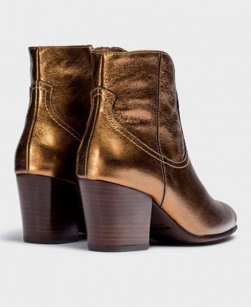 Metallic cowboy ankle boots Wonders Cane I-8912