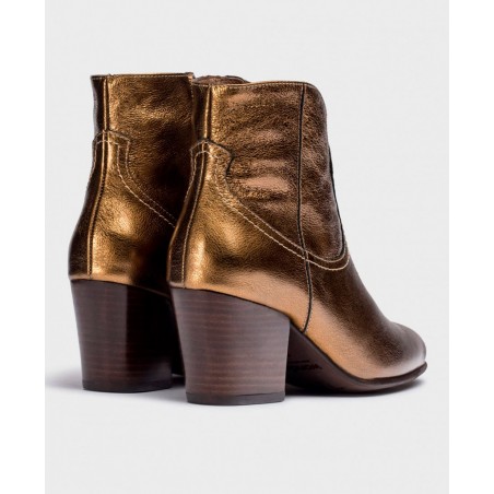 Metallic cowboy ankle boots Wonders Cane I-8912