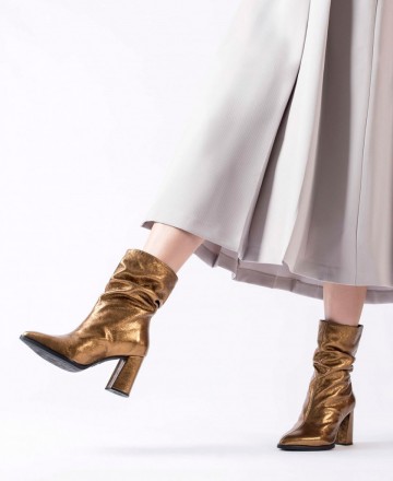 Wonders Salma M-5422 Metallic Ankle Boots