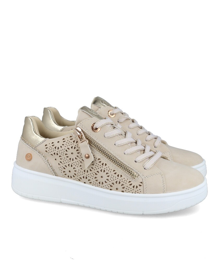 Sneakers with pattern and zipper Xti 143628